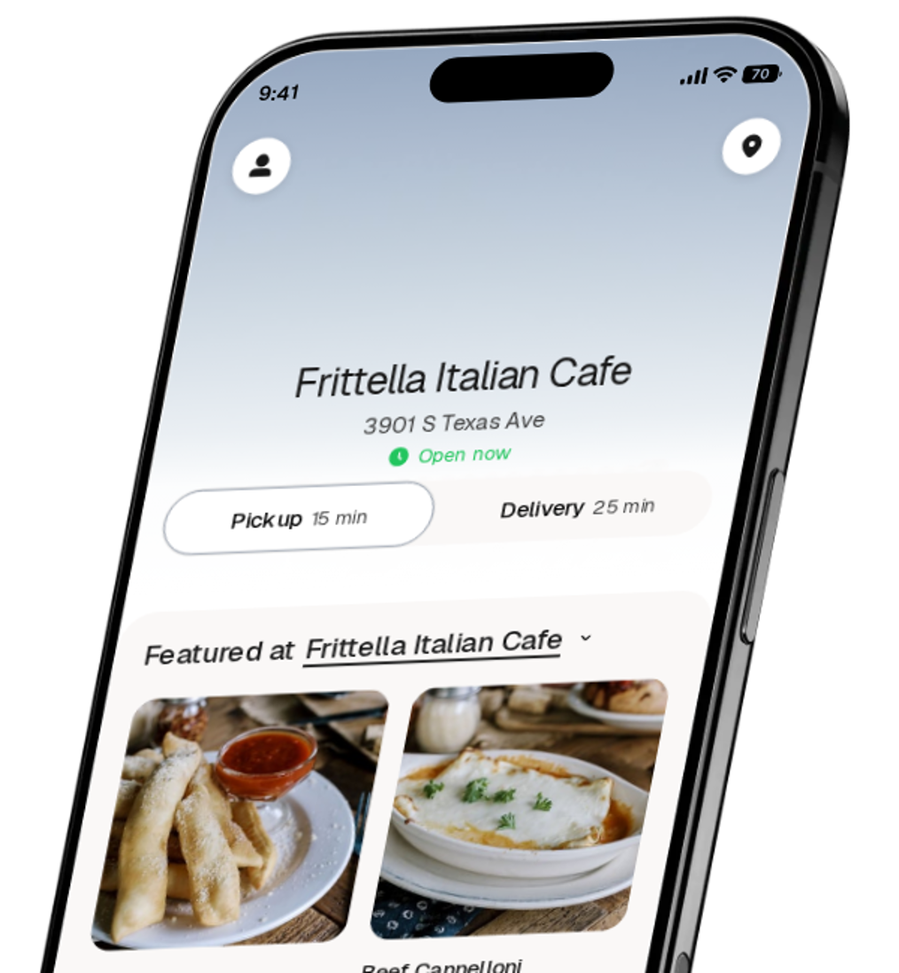 Frittella Italian Cafe app preview